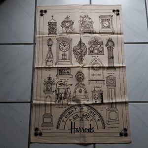 Unique vintage "clock" kitchen towel
